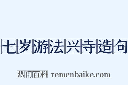 七岁游法兴寺造句是什么意思的图片